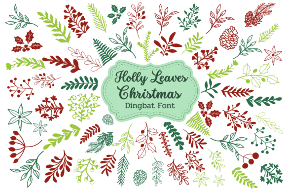Holly Leaves Christmas: A Festive Font for Holiday Designs